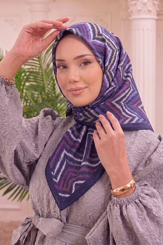 moda selvim Scarf 215MDI1081 Purple - Thumbnail