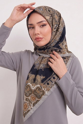 moda selvim Scarf 216AFV475 Gray - Thumbnail