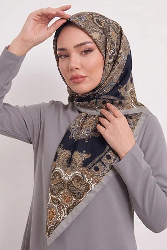moda selvim إشارب رمادي 216AFV475 - Thumbnail