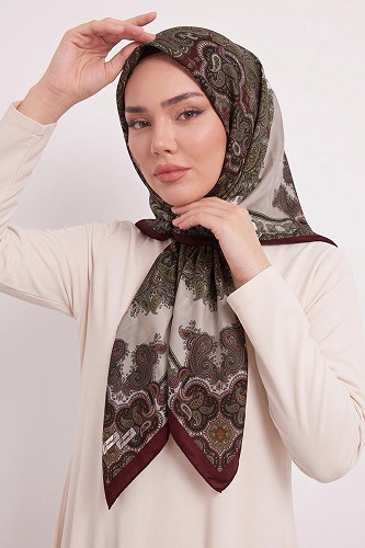 moda selvim إشارب عسلي 216AFV475 - Thumbnail