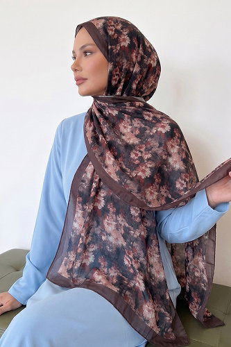moda selvim Scarf 216MDI1081 Burgundy - Thumbnail