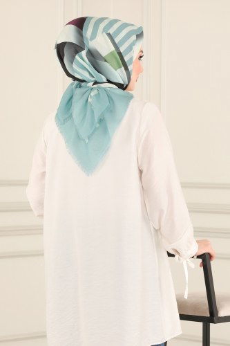 moda selvim Scarf 217AFV475 Soft Green - Thumbnail