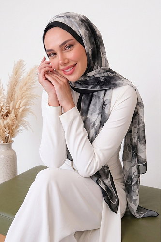 moda selvim شال أسود 218MDI1081 - Thumbnail