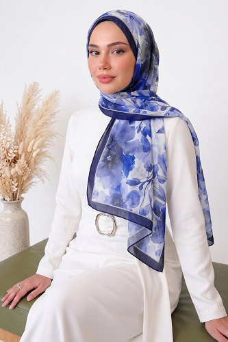 moda selvim شال كحلي 218MDI1081 - Thumbnail