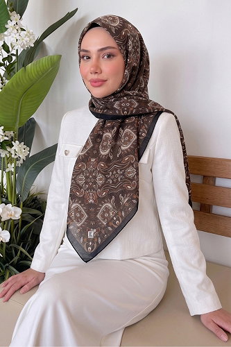 moda selvim Scarf 219MDI1081 Brown - Thumbnail
