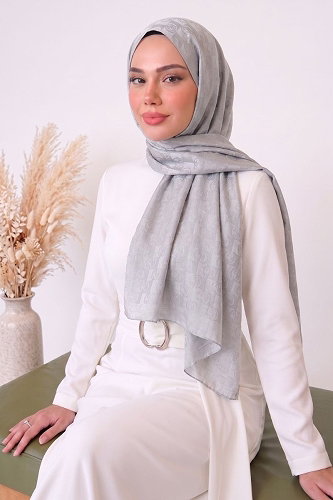 moda selvim Scarf 220MDI1081 Gray - Thumbnail