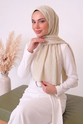 moda selvim شال بيج 220MDI1081 - Thumbnail