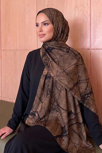 moda selvim Scarf 236AFV475 Brown - Thumbnail