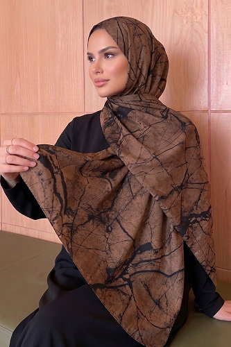 moda selvim Scarf 236AFV475 Brown - Thumbnail