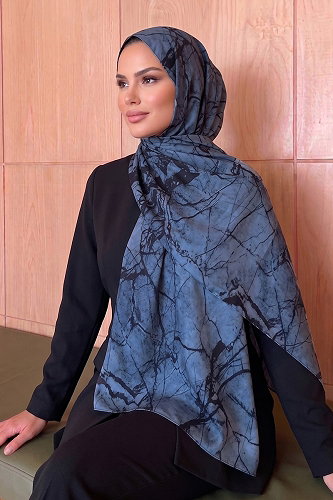 moda selvim Scarf 236AFV475 Indigo - Thumbnail