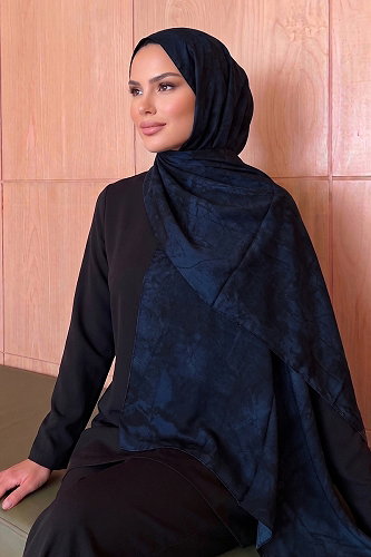 moda selvim شال كحلي 236AFV475 - Thumbnail