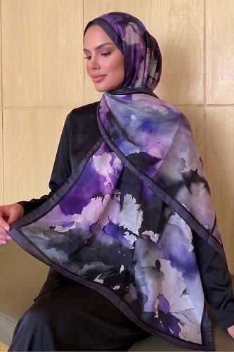 moda selvim Scarf 296AFV475 Purple - Thumbnail
