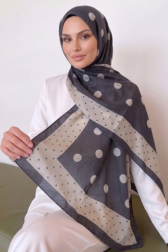 moda selvim شال رمادي غامق 302AFV475 - Thumbnail
