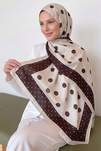 moda selvim Scarf 302AFV475 Cream - Thumbnail