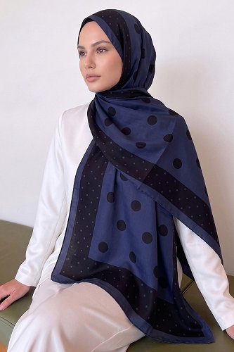 moda selvim شال كحلي 302AFV475 - Thumbnail