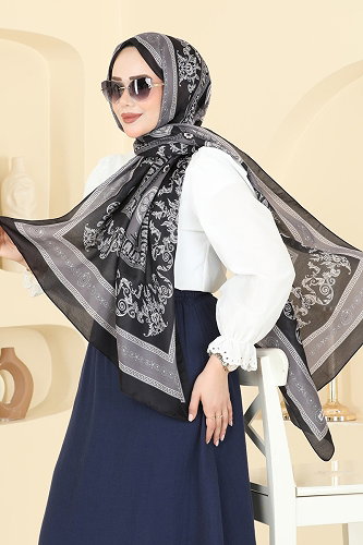 moda selvim Scarf 308AFV475 Anthracite - Thumbnail