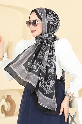 moda selvim Scarf 308AFV475 Anthracite - Thumbnail