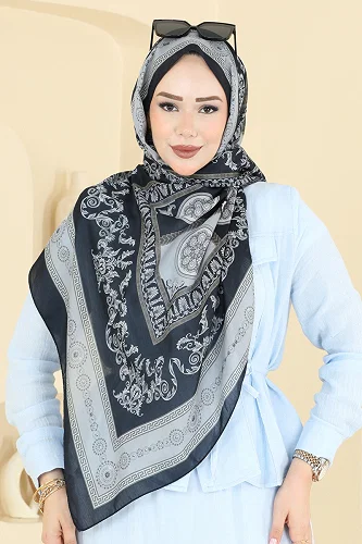 moda selvim Scarf 308AFV475 Navy Blue - Thumbnail