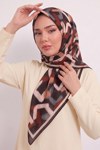 moda selvim إشارب بني 314AFV475 - Thumbnail