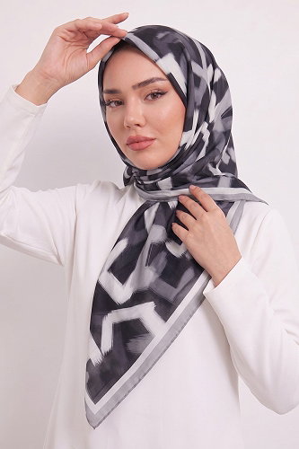 moda selvim إشارب رمادي 314AFV475 - Thumbnail