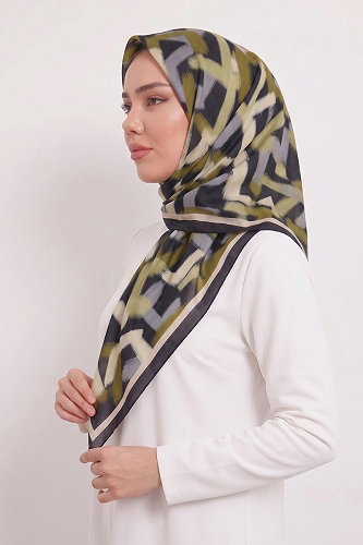 moda selvim إشارب أخضر 314AFV475 - Thumbnail