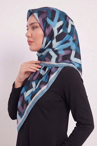 moda selvim Scarf 314AFV475 Turquoise - Thumbnail