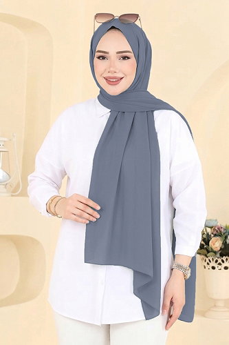 moda selvim Scarf 3460SL432 Anthracite - Thumbnail