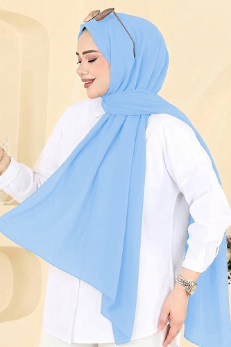 moda selvim Scarf 3460SL432 Blue - Thumbnail