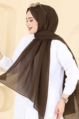 moda selvim شال بني 3460SL432 - Thumbnail