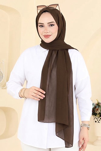 moda selvim شال بني 3460SL432 - Thumbnail