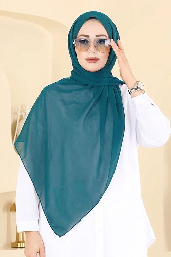 moda selvim شال بترولي 3460SL432 - Thumbnail