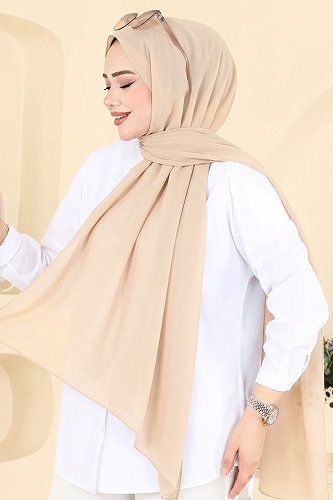 moda selvim شال بيج 3460SL432 - Thumbnail