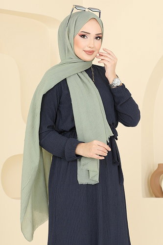 moda selvim شال أخضر عشبي 500ERB1087 - Thumbnail