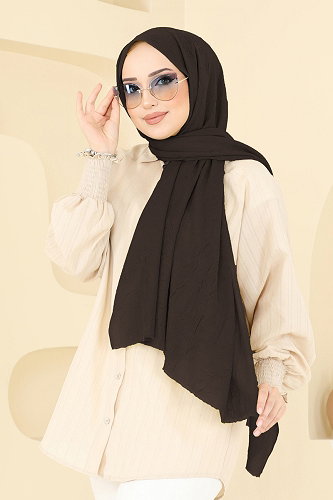 moda selvim Scarf 500ERB1087 Bitter Brown - Thumbnail