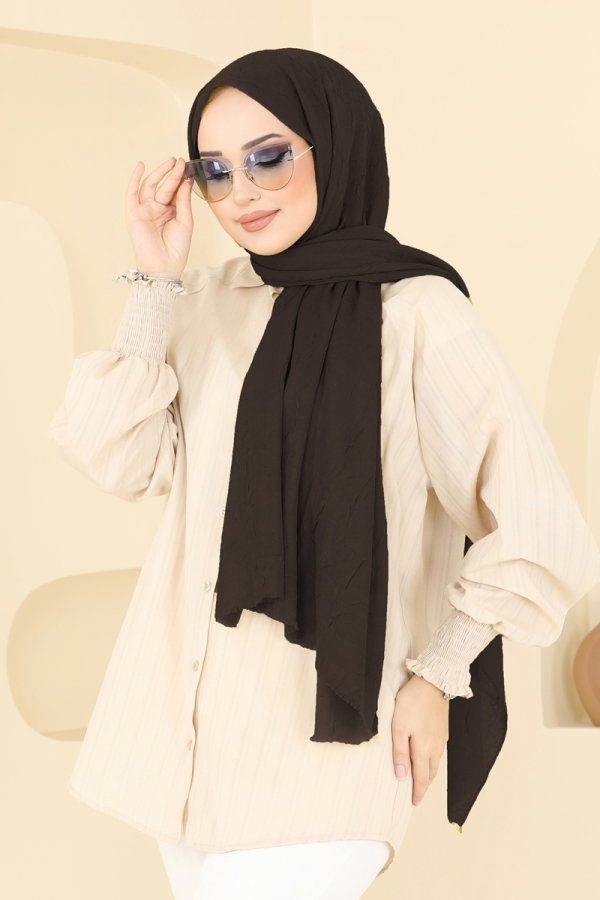 Modaselvim شالات شال بني غامق 500ERB1087