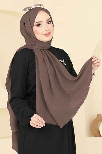 moda selvim شال بيج غامق 500ERB1087 - Thumbnail