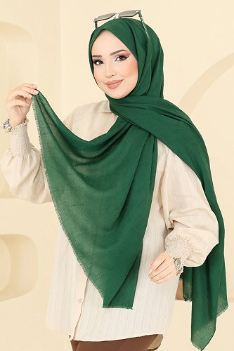moda selvim شال زيتي 500ERB1087 - Thumbnail