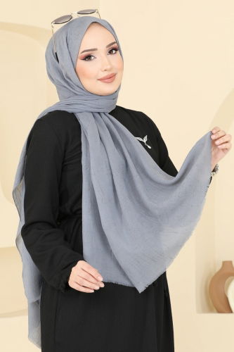 moda selvim Scarf 500ERB1087 Gray - Thumbnail