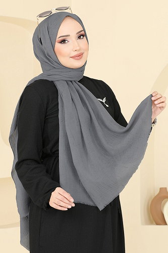 moda selvim شال رمادي 500ERB1087 - Thumbnail