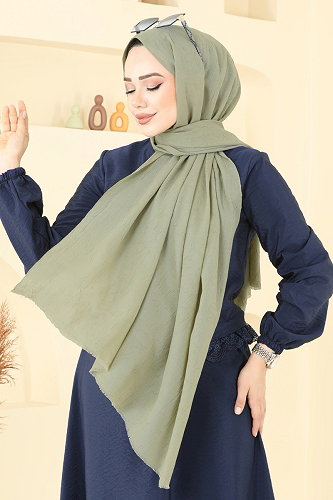 moda selvim Scarf 500ERB1087 Light Khaki - Thumbnail