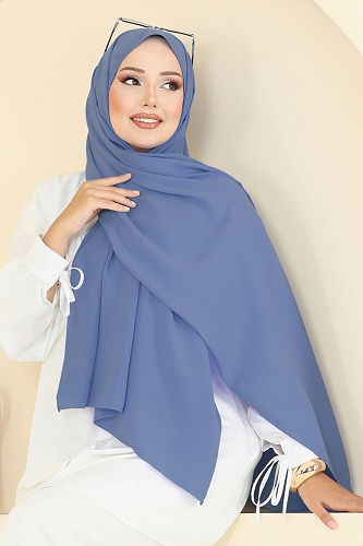 moda selvim Scarf 500MDL873 Indigo - Thumbnail