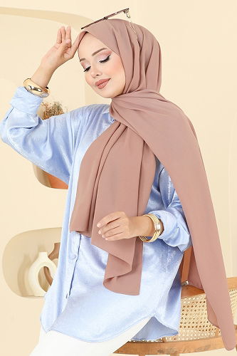 moda selvim شال بيج فاتح 500MDL873 - Thumbnail