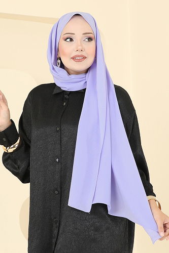 moda selvim شال بنفسجي 500MDL873 - Thumbnail