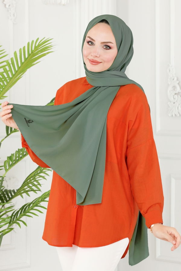 Modaselvim NET 20%+20% DISCOUNT IN THE CARD Scarf 500MDL873 Mold Green