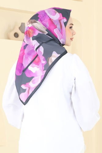 moda selvim Scarf 501ERB1087 Anthracite - Thumbnail