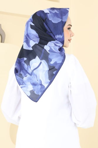 moda selvim إشارب كحلي 501ERB1087 - Thumbnail