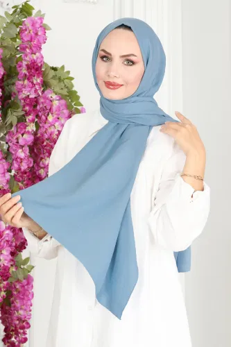 moda selvim Scarf 501MDL873 Blue - Thumbnail