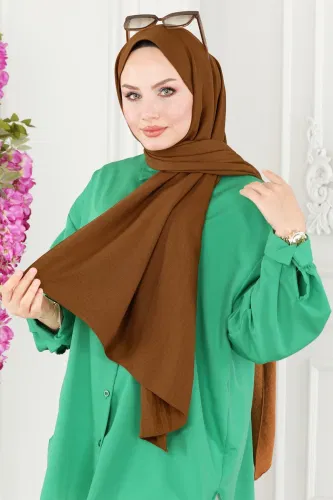 moda selvim Scarf 501MDL873 Brown - Thumbnail