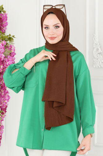 moda selvim Scarf 501MDL873 Brown - Thumbnail