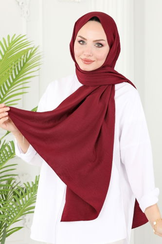 moda selvim Scarf 501MDL873 Burgundy - Thumbnail